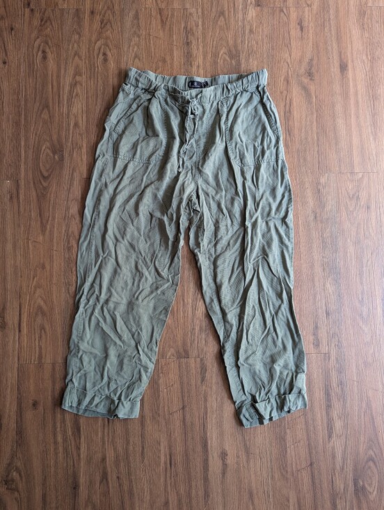 Volcom Pants - Volcom Olive Green Cargo Drawstring Pants Sz M/8